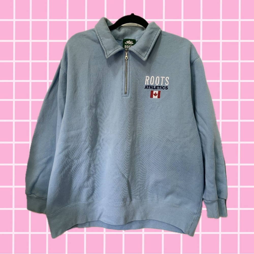 Vintage Roots 1/4 Zip-Up Sweater - Size Large